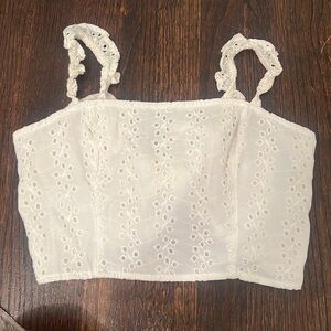 white cropped tie tank top!